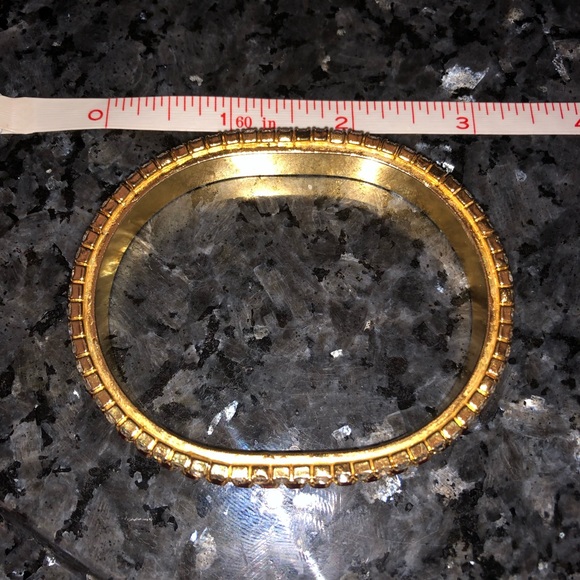 Faux Diamond and Ruby Bangle Bracelet - Picture 6 of 7